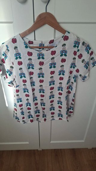 Camisa Compañía Fantástica Estampada Talla M