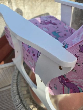Mecedora infantil rosa unicornios