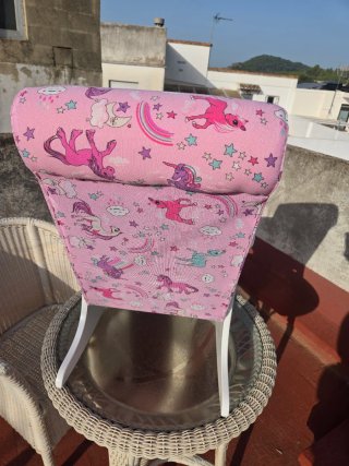 Mecedora infantil rosa unicornios