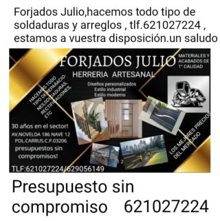 Soldador,herrero,arreglos de puertas descolgada,et