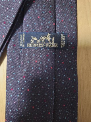 Cravatta Hermès Pura Seta Made in France