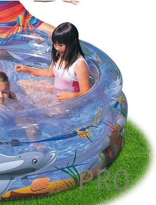 Piscina hinchable infantil transparente