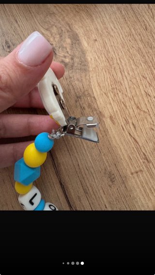 Catenella porta ciuccio Paperino nome Lorenzo