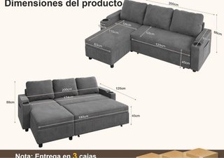 Sofá en cajas