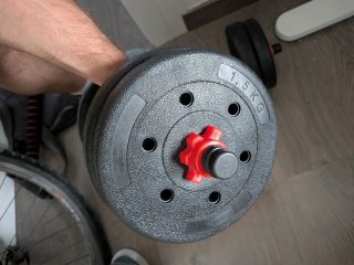 Set Mancuernas Ajustables 15 kg Pesas Gimnasio