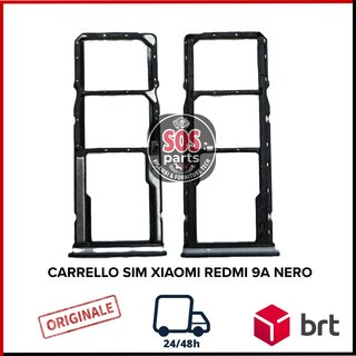 Carrello scheda sim slot redmi 9a m2006c3lg nero