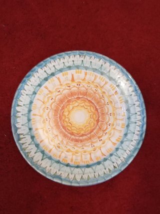 Grande piatto ceramica decorato a mano