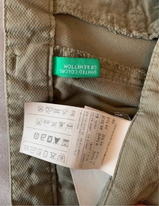 Pantaloni Benetton verdi militari
