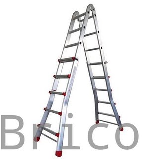 Escalera Telescópica Aluminio 4+4 Pestaña