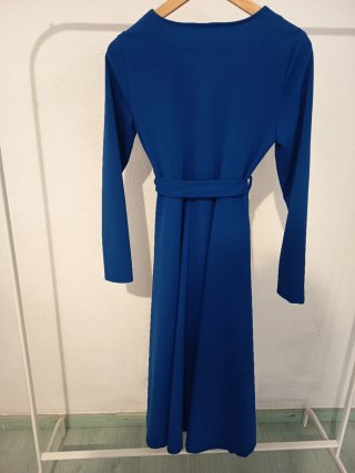 Vestido midi azul evento Talla M