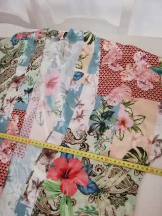 Chaqueta kimono patchwork floral talla única