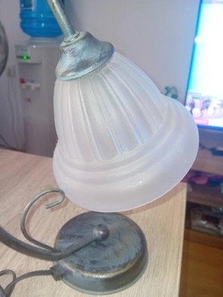 Lámpara de mesa forja y cristal NUEVA TENGO 2 IGUA