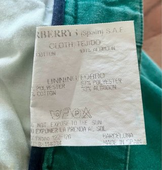 Pantaloni Burberrys in cotone da uomo T46 verde