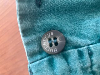 Pantaloni Burberrys in cotone da uomo T46 verde