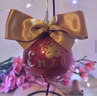 Bolas Navidad Personalizadas Doradas