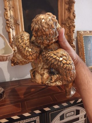 Figura ángel pan de oro