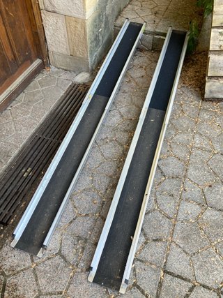 Rieles rampa extensible silla ruedas o carretilla.