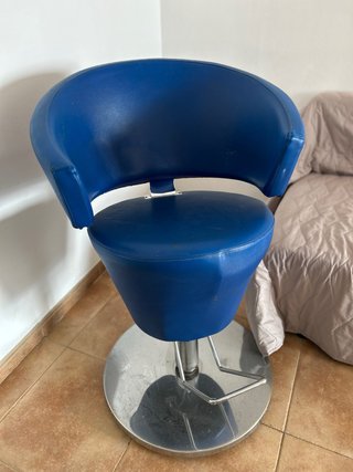 Silla de peluquería retro azul