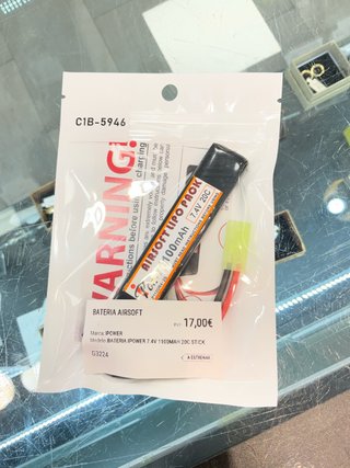 Batería Airsoft LiPo 7.4V 1100mAh