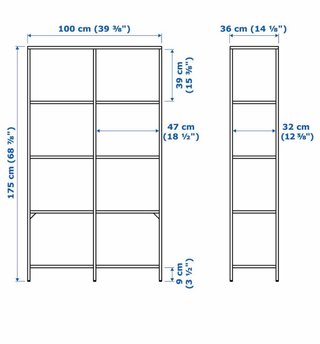 Estantería IKEA VITTSJO 100cm (2 unidades)