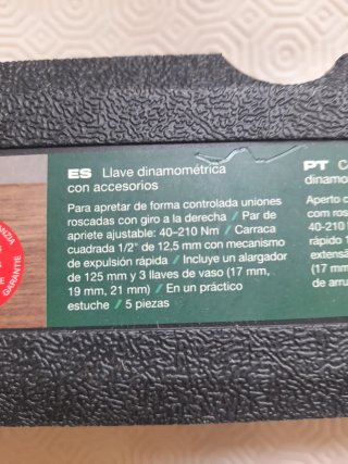 Llave dinamométrica Parkside 3 piezas