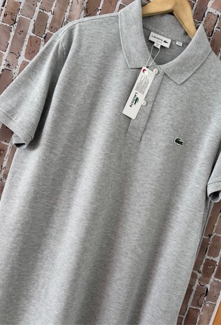 Polo Lacoste Slim fit Gris talla XL 100% original