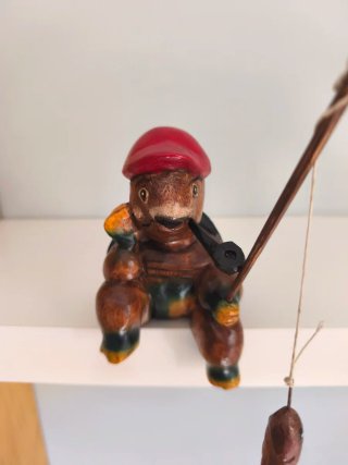 Tartaruga Pescatore Portafortuna Legno