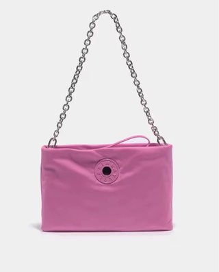 Bolso Bimba y Lola rosa cadena plateada