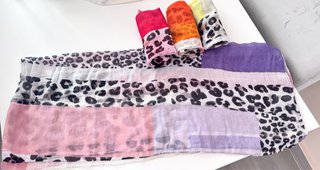 Lote 15 pañuelos estampado leopardo