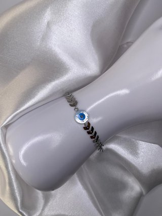 Pulseira Olho Turco Prata