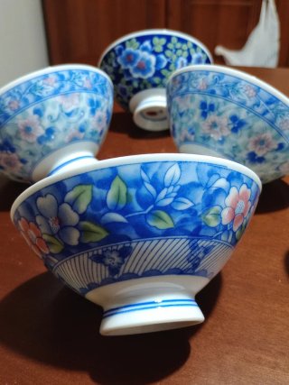 Set 6 ciotole vintage in porcellana giapponese