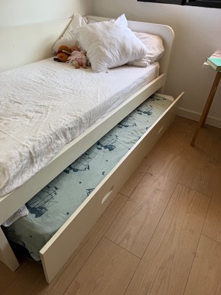 Cama nido blanca con cajones