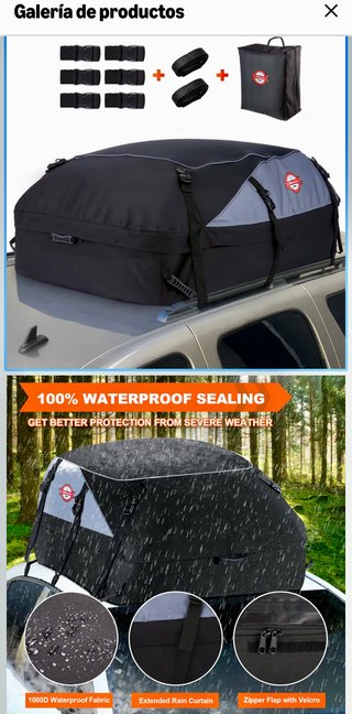 Cofre de techo impermeable 100%