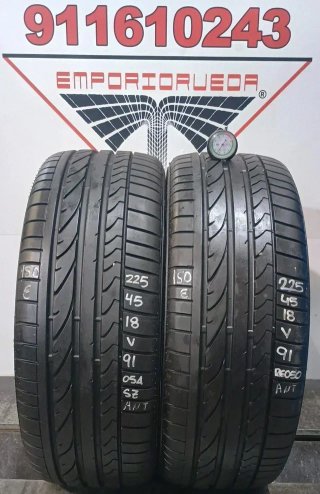 225 45 18 V BRIDGESTONE RUEDA AL 90% VIDA UTIL