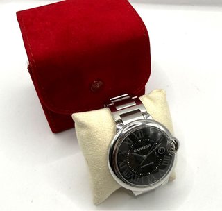 Reloj Cartier Ballon Bleu Negro y Plateado