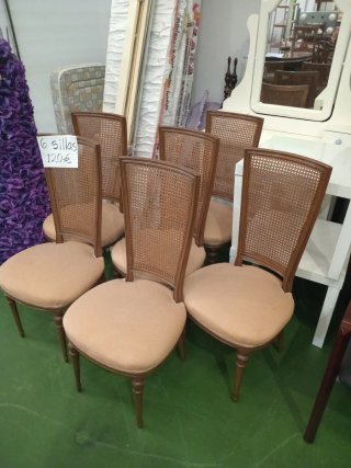 6 Sillas Comedor Tapizadas 120€