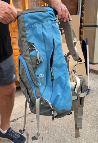Mochila Forclaz 40L Senderismo Montaña Azul/Gris