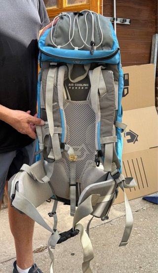 Mochila Forclaz 40L Senderismo Montaña Azul/Gris