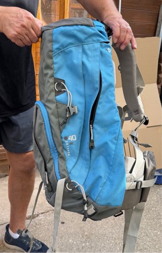 Mochila Forclaz 40L Senderismo Montaña Azul/Gris