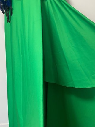 Vestido Fiesta Ceremonia Talla 48-50 Azul y Verde