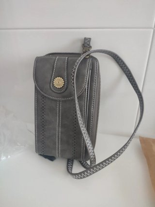 Cartera para móvil gris
