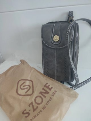 Cartera para móvil gris