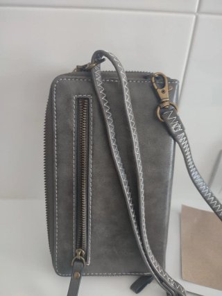 Cartera para móvil gris