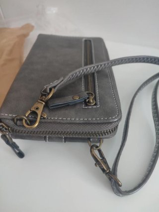 Cartera para móvil gris