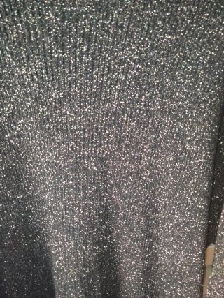 Vestido Zara Lentejuelas Negro/Plata