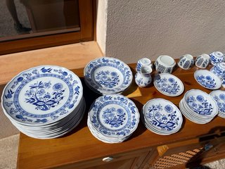 Lote Porcelana Alemana Azul y Blanca