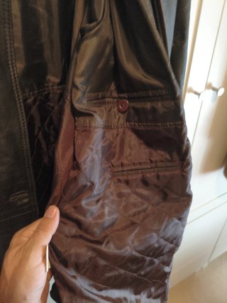 Abrigo de cuero señora
