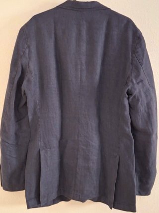 Americana Lino Dustin Azul Talla 48