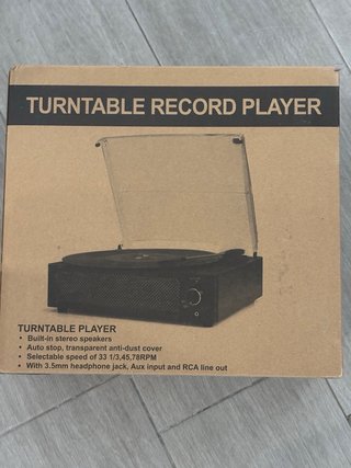 Tocadiscos Vinilo Bluetooth Vintage Negro