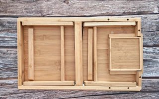 Mesa plegable bambú para cama/sofá